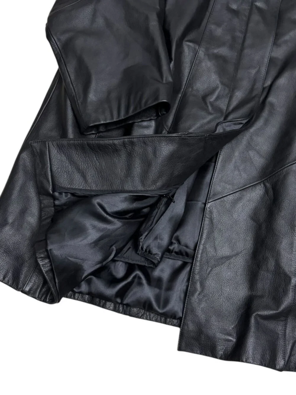 WILSONS LEATHER Faux Fur Genuine Leather Winter Parka Trench Coat Womens 2XL - Picture 9 of 9